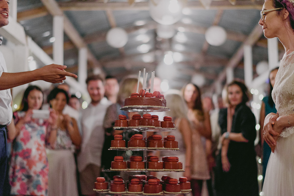 red macaroons wedding cake Bucharest Romania